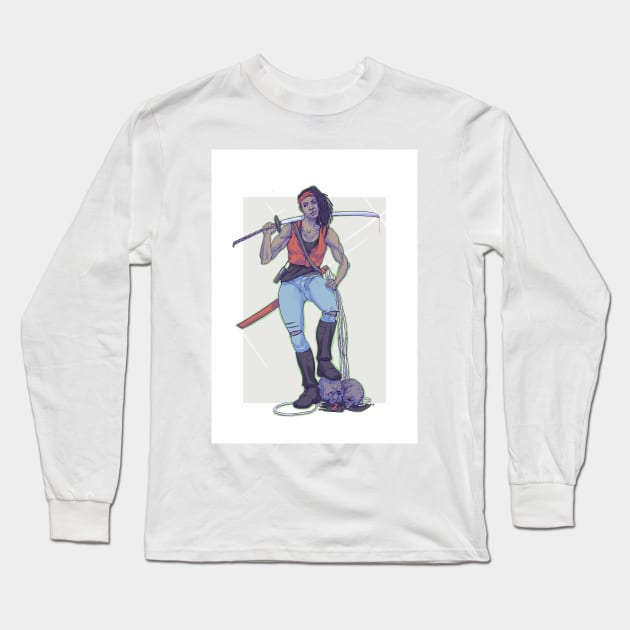 [dracotober 20] Michonne Long Sleeve T-Shirt by dracoimagem